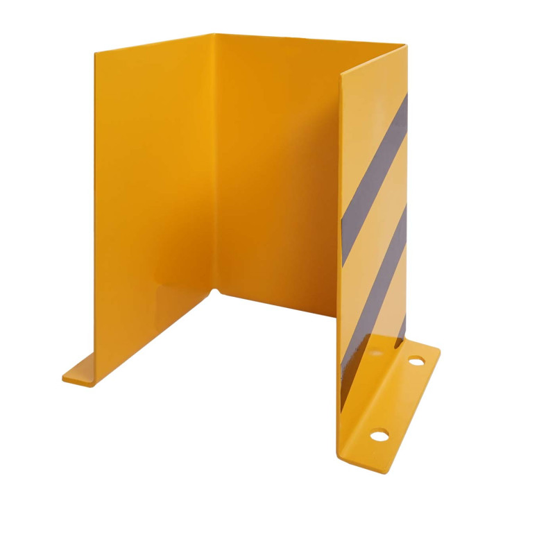 Protection contre les chocs avec boulon d'ancrage métallique en forme de U 40x30x25cm jaune-noir