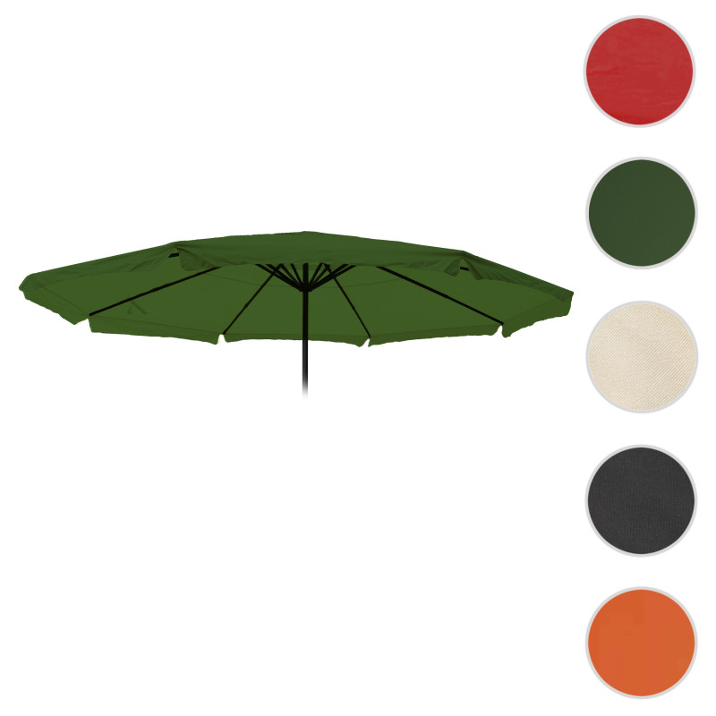 Toile pour parasol Meran Pro, parasol de marché gastronomique avec volant Ø 5m, polyester - vert