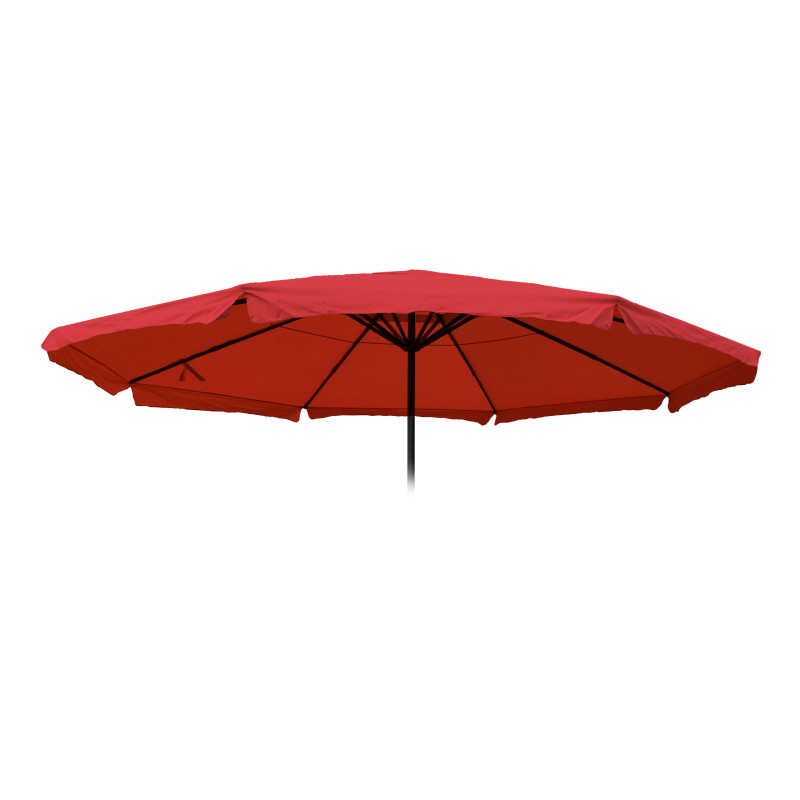 Toile pour parasol Meran Pro, parasol de marché gastronomique avec volant Ø 5m, polyester - bordeaux