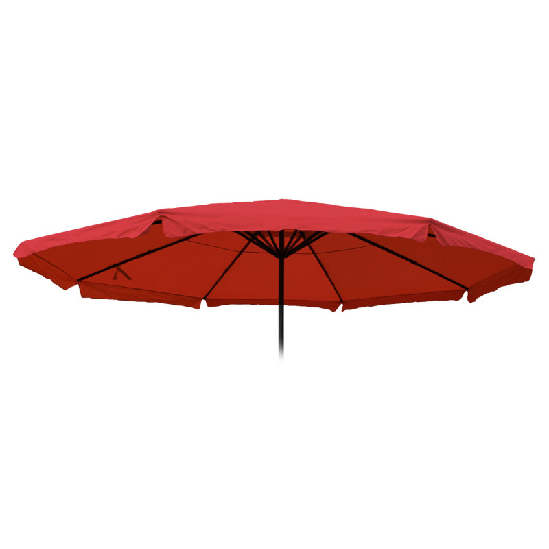 Toile pour parasol Meran Pro, parasol de marché gastronomique avec volant Ø 5m, polyester - bordeaux