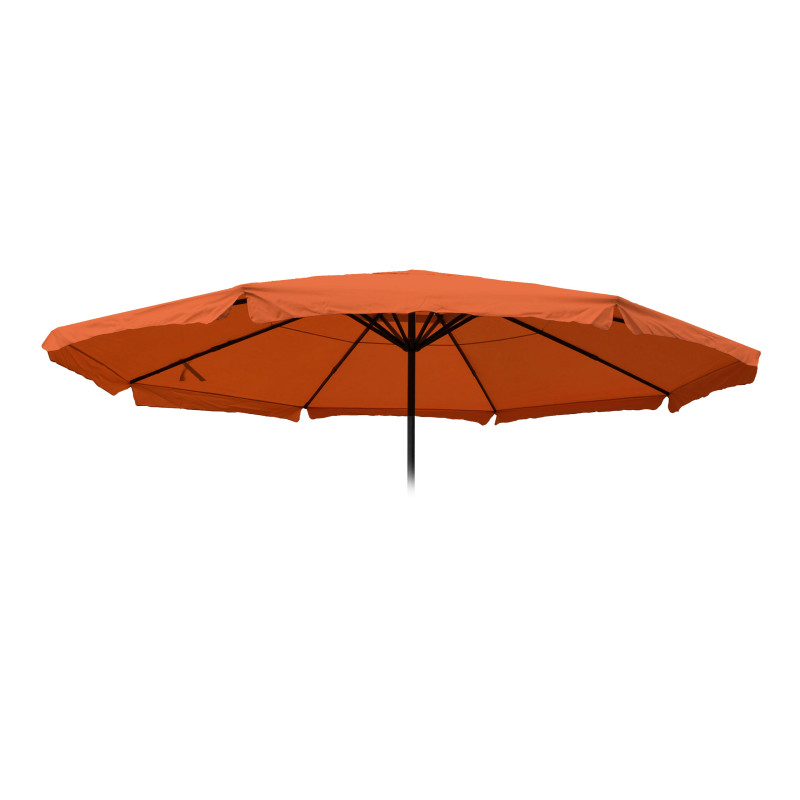 Toile pour parasol Meran Pro, parasol de marché gastronomique avec volant Ø 5m, polyester - terre cuite