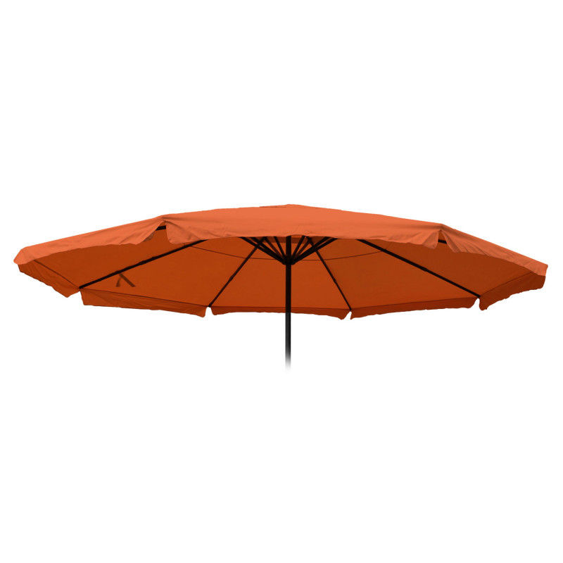 Toile pour parasol Meran Pro, parasol de marché gastronomique avec volant Ø 5m, polyester - terre cuite