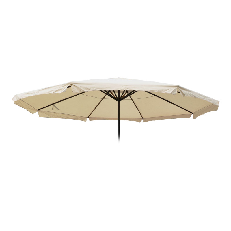 Toile pour parasol Meran Pro, parasol de marché gastronomique avec volant Ø 5m, polyester - crème