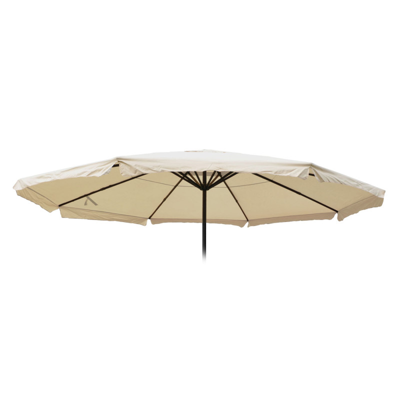 Toile pour parasol Meran Pro, parasol de marché gastronomique avec volant Ø 5m, polyester - crème