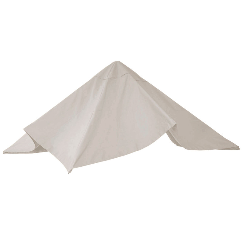 Toile pour parasol de luxe 3,5x3,5m (Ø4,95m) polyester 4kg - crème-gris