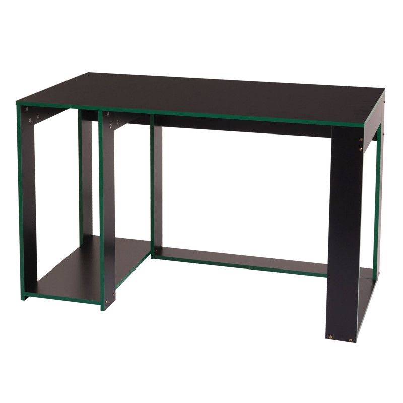 Bureau bureau informatique table de bureau, 120x60x76cm - noir-vert