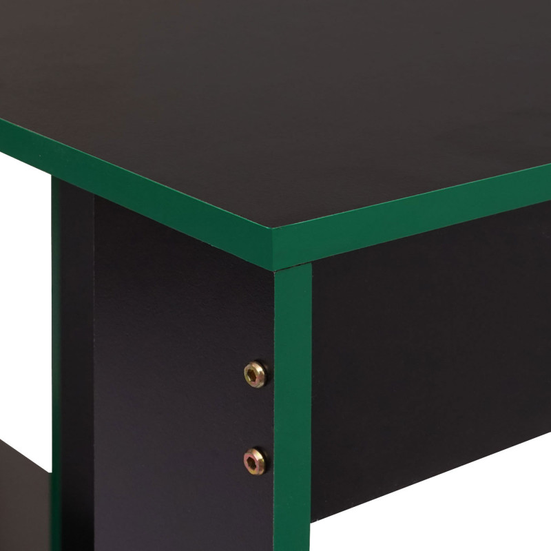 Bureau bureau informatique table de bureau, 120x60x76cm - noir-vert
